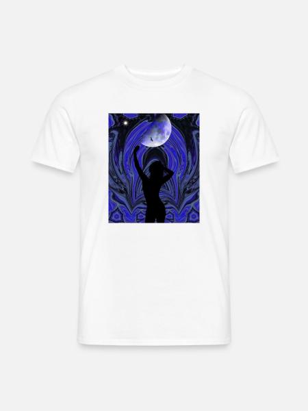 Mondtanz im psychedelischen Wirbel - Männer T-Shirt - Weiß