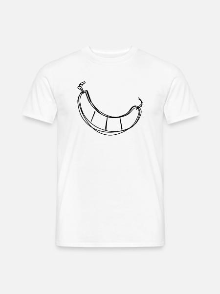 Wurst handgezeichnet - Männer T-Shirt - Weiß