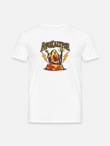 Avocado Apokalypse Motiv - Männer T-Shirt - Weiß