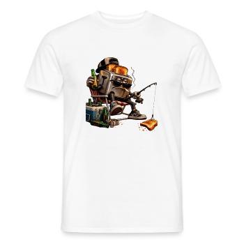 Fischer-Toaster – Toast-Angeln - Männer T-Shirt - Weiß - Vorne - AI Model Male 178 dark (178cm)