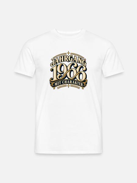 Jahrgang 1966 Charakter - Männer T-Shirt - Weiß