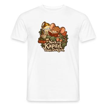 Lesen - Noch ein Kapitel Mäuschen Buchleser - Männer T-Shirt - Weiß - Vorne - AI Model Male 178 dark (178cm)