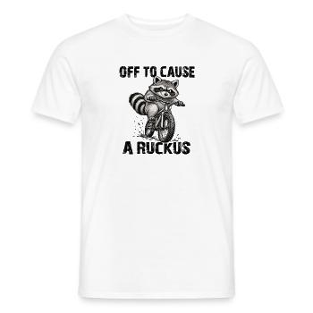 Waschbär-BMX-Fahrer - Männer T-Shirt - Weiß - Vorne - AI Model Male 178 dark (178cm)