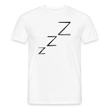 Zzz handgezeichnet - Männer T-Shirt - Weiß - Vorne - AI Model Male 178 dark (178cm)