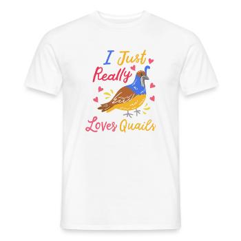 Wachtel Spruch Humor - Männer T-Shirt - Weiß - Vorne - AI Model Male 178 dark (178cm)