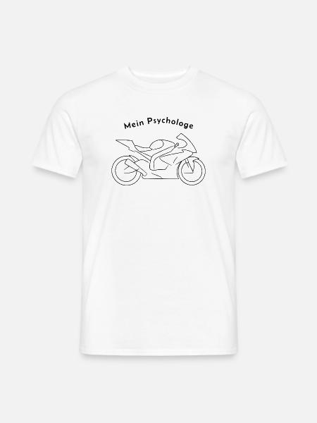 Mein Psychologe - Motorrad - Männer T-Shirt - Weiß