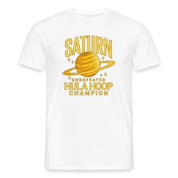 Saturn als Hula-Hoop-Champion - Männer T-Shirt - Weiß - Vorne - AI Model Male 178 dark (178cm)