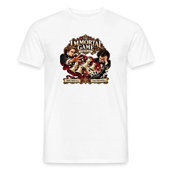 Immortal game - Unsterbliche Partie Schach Legende - Männer T-Shirt - Weiß - Vorne - AI Model Male 178 dark (178cm)
