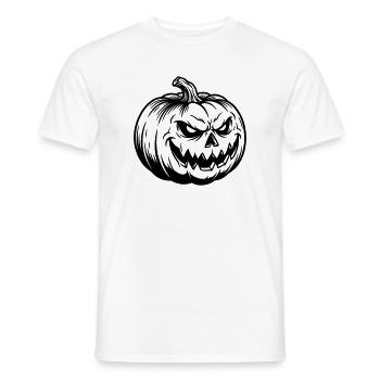 Böser Halloween Kürbis - Männer T-Shirt - Weiß - Vorne - AI Model Male 178 dark (178cm)