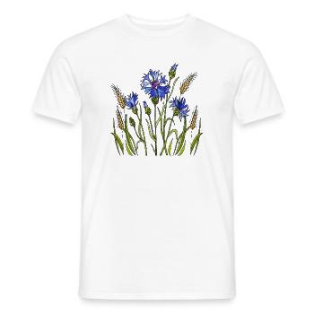 Blumen - Männer T-Shirt - Weiß - Vorne - AI Model Male 178 dark (178cm)