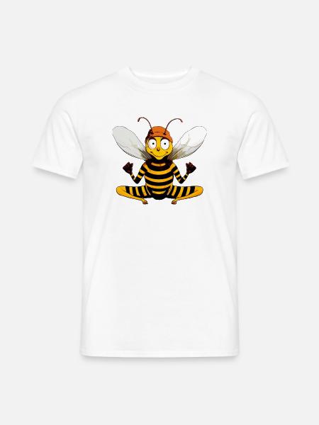 Bee Yoga - Männer T-Shirt - Weiß