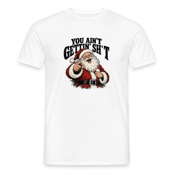 Lustiger Weihnachtsmann Frohe Weihnachten - Männer T-Shirt - Weiß - Vorne - AI Model Male 178 dark (178cm)
