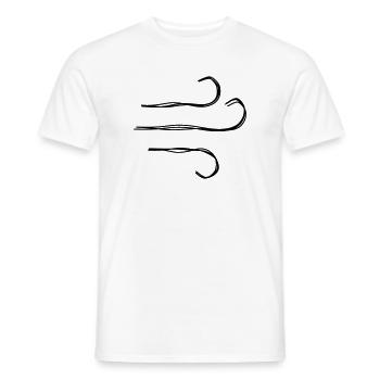 Wind handgezeichnet - Männer T-Shirt - Weiß - Vorne - AI Model Male 178 dark (178cm)