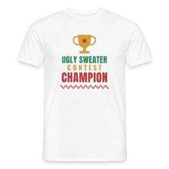 Ugly Sweater Contest Champion – Christmas - Männer T-Shirt - Weiß - Vorne - AI Model Male 178 dark (178cm)
