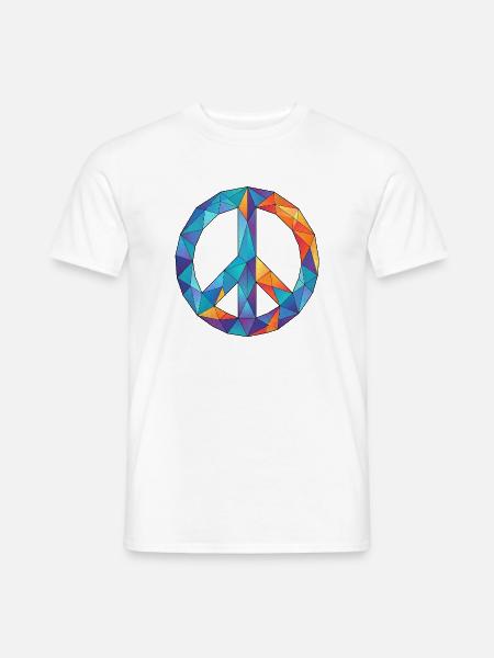Poly Peace - Männer T-Shirt - Weiß
