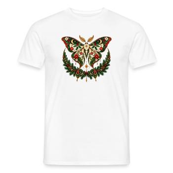 Weihnachtsmotten-Himmlisches Botanisches Design - Männer T-Shirt - Weiß - Vorne - AI Model Male 178 dark (178cm)