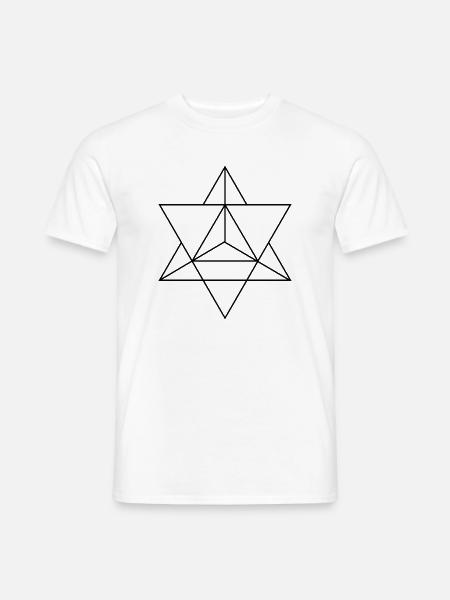 Merkaba - Männer T-Shirt - Weiß