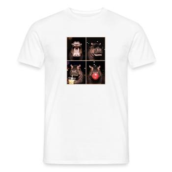 Nilpferd Flusspferd - Männer T-Shirt - Weiß - Vorne - AI Model Male 178 dark (178cm)