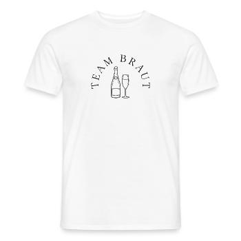 Team Braut mit Sekt - Männer T-Shirt - Weiß - Vorne - AI Model Male 178 dark (178cm)
