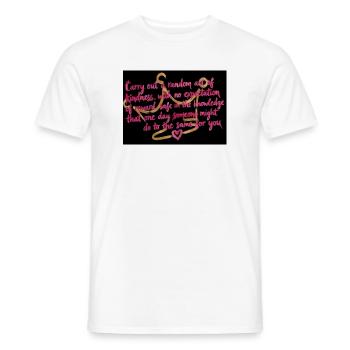 Freundlichkeitsschrift mit Herzband - Männer T-Shirt - Weiß - Vorne - AI Model Male 178 dark (178cm)