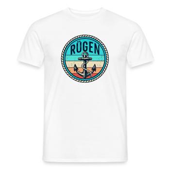 Rügen - Ostsee Insel - Deutschland - Stand - Männer T-Shirt - Weiß - Vorne - AI Model Male 178 dark (178cm)
