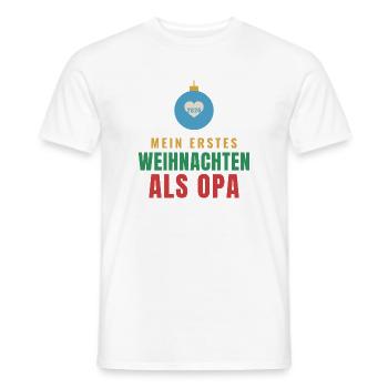 Mein erstes Weihnachten als Opa 2026 - Männer T-Shirt - Weiß - Vorne - AI Model Male 178 dark (178cm)