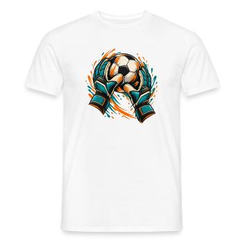 Vivid Soccer-Torwart-Rettungs-Grafik - Männer T-Shirt - Weiß - Vorne - AI Model Male 178 dark (178cm)