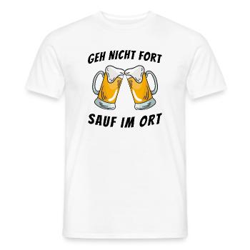 Sauf im Ort  - Männer T-Shirt - Weiß - Vorne - AI Model Male 178 dark (178cm)