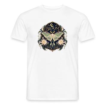 Bloom After Dark Moth - Männer T-Shirt - Weiß - Vorne - AI Model Male 178 dark (178cm)