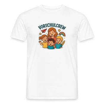 Vorschulcrew Kita Abschied Geschenk fürs Team - Männer T-Shirt - Weiß - Vorne - AI Model Male 178 dark (178cm)