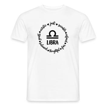 Lobra-Tierkreis-Astrologie-Horoskop-Design - Männer T-Shirt - Weiß - Vorne - AI Model Male 178 dark (178cm)
