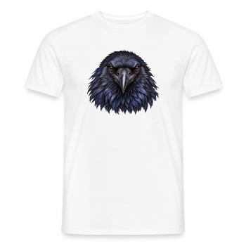Blauer und Schwarzer Krähenkopf - Männer T-Shirt - Weiß - Vorne - AI Model Male 178 dark (178cm)