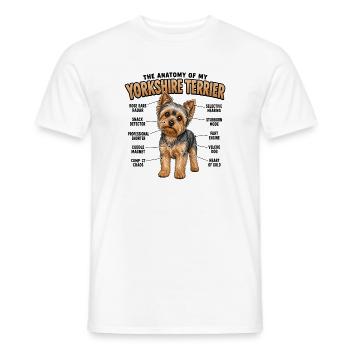 Yorkshire Terrier T, lustiges Gassi outfit Yorki - Männer T-Shirt - Weiß - Vorne - AI Model Male 178 dark (178cm)