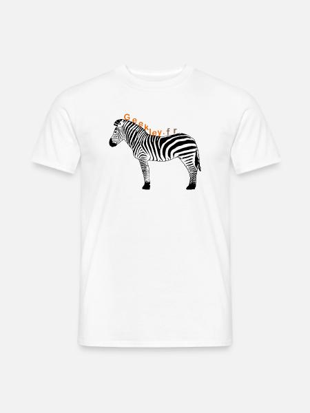 GEEKLEY – Das Zebra – Offizielles Emblem - Männer T-Shirt - Weiß