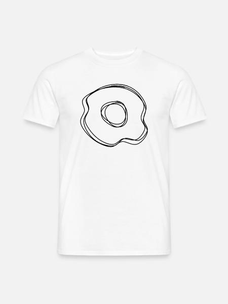 Spiegelei handgezeichnet - Männer T-Shirt - Weiß