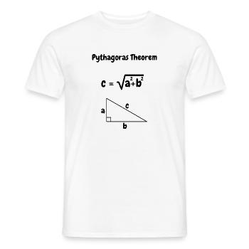 Pythagorassatz – Mathematikgeschenk - Männer T-Shirt - Weiß - Vorne - AI Model Male 178 dark (178cm)