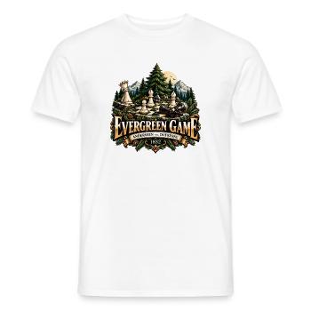 Schach - Evergreen game Tannebaum motiv - Männer T-Shirt - Weiß - Vorne - AI Model Male 178 dark (178cm)