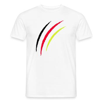Germany Kratzer Kontrast - Männer T-Shirt - Weiß - Vorne - AI Model Male 178 dark (178cm)