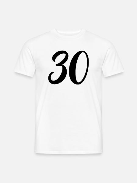 30 - Männer T-Shirt - Weiß