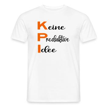 Büro Sprüche KPI - Männer T-Shirt - Weiß - Vorne - AI Model Male 178 dark (178cm)