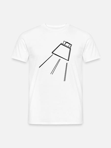 Scheinwerfer handgezeichnet - Männer T-Shirt - Weiß