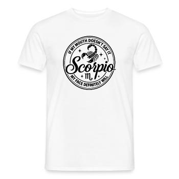 Skorpion-Sternbild-Sternbild Astrologie - Männer T-Shirt - Weiß - Vorne - AI Model Male 178 dark (178cm)