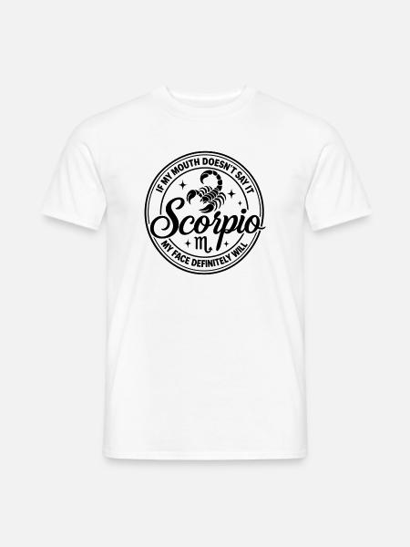 Skorpion-Sternbild-Sternbild Astrologie - Männer T-Shirt - Weiß