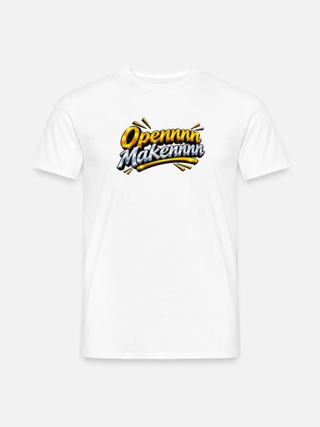 Openmm Make nn Metal Shine - Männer T-Shirt - Weiß