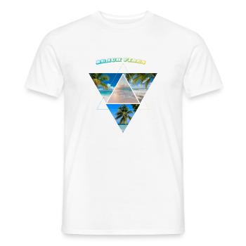 Beach vibes Palmen - Männer T-Shirt - Weiß - Vorne - AI Model Male 178 dark (178cm)