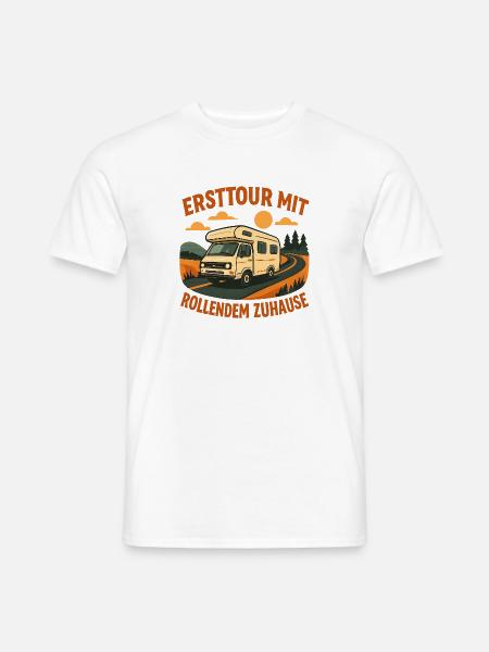 Erste Wohnmobilreise Geschenk für Neucamper - Männer T-Shirt - Weiß