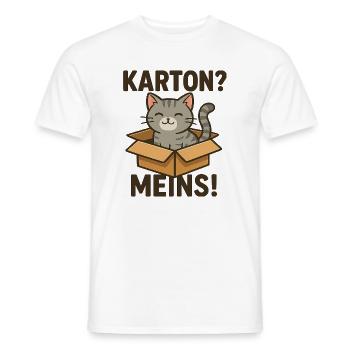 Geschenk für neue Katzenhalter zum Einzug der Katz - Männer T-Shirt - Weiß - Vorne - AI Model Male 178 dark (178cm)