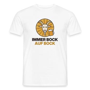 Bock Auf Bock Biergoat - Männer T-Shirt - Weiß - Vorne - AI Model Male 178 dark (178cm)