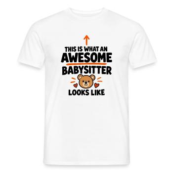Babysitter-Geburtstagsgeschenk - Männer T-Shirt - Weiß - Vorne - AI Model Male 178 dark (178cm)