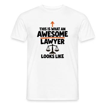 Lustiges Geschenk für Anwalt und Anwalt - Männer T-Shirt - Weiß - Vorne - AI Model Male 178 dark (178cm)